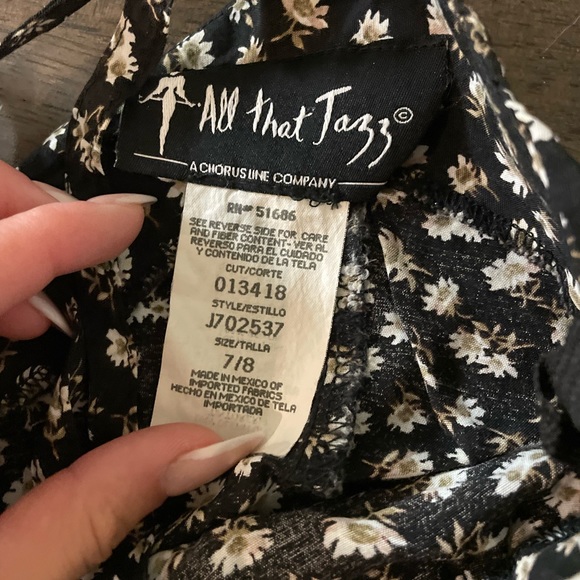 Vintage 90s All that Jazz Ditsy Floral Flowy Sun Dress Small - Picture 4 of 5